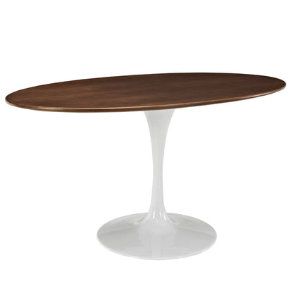 Lippa 60" Oval-Shaped Dining Table in Walnut
