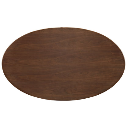 Lippa 60" Oval-Shaped Dining Table in Walnut