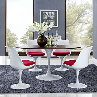 Lippa 60" Oval-Shaped Dining Table in Walnut