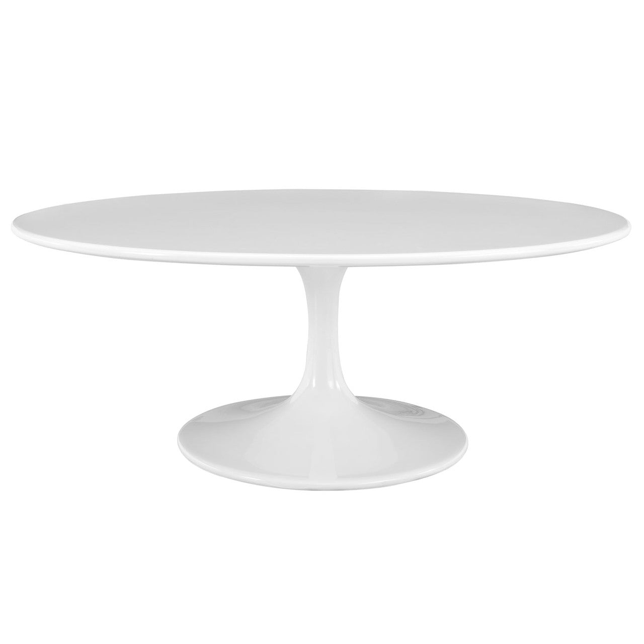Lippa 42" Oval-Shaped Coffee Table in White