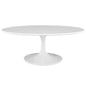 Lippa 42" Oval-Shaped Coffee Table in White