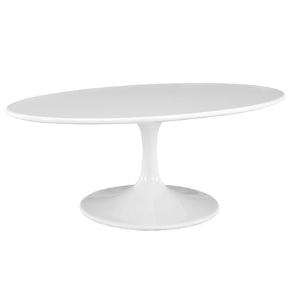 Lippa 42" Oval-Shaped Coffee Table in White