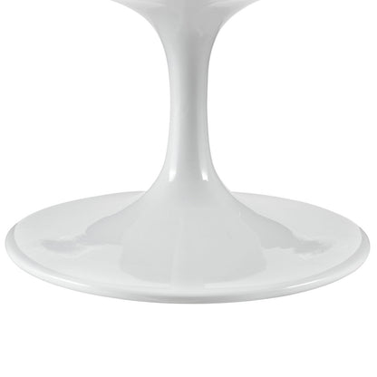 Lippa 42" Oval-Shaped Coffee Table in White