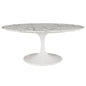 Lippa 42" Oval-Shaped Coffee Table in White EEI-1140-WHI