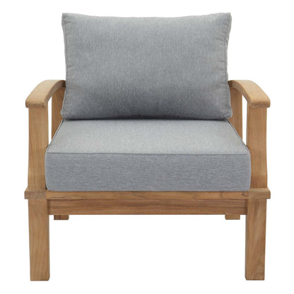 Marina Outdoor Patio Teak Armchair, Wood, Clear Natural 13222
