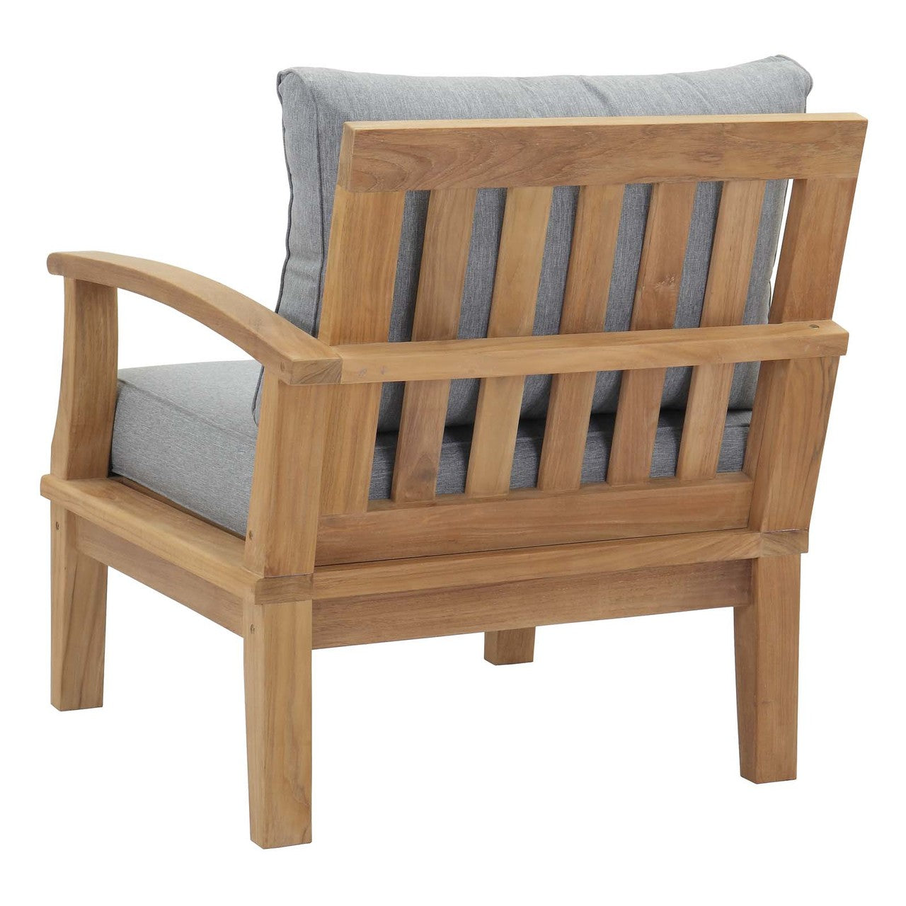 Marina Outdoor Patio Teak Left-Facing Sofa, Wood, Grey Gray Natural 13227