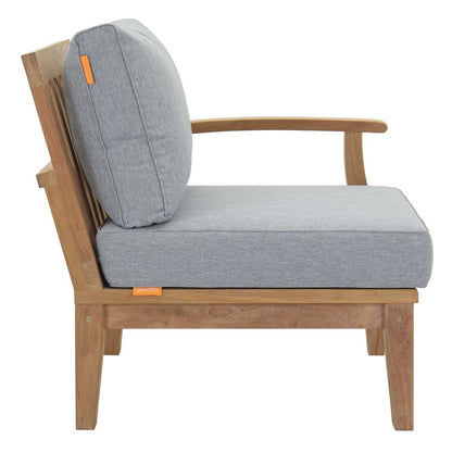 Marina Outdoor Patio Teak Left-Facing Sofa, Wood, Grey Gray Natural 13227