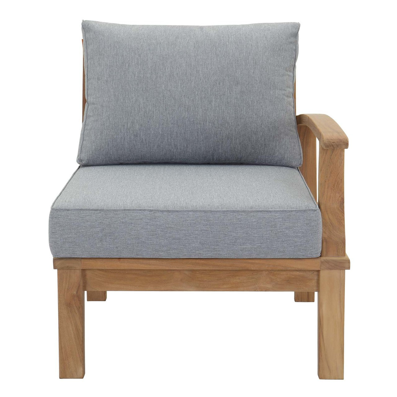 Marina Outdoor Patio Teak Left-Facing Sofa, Wood, Grey Gray Natural 13227