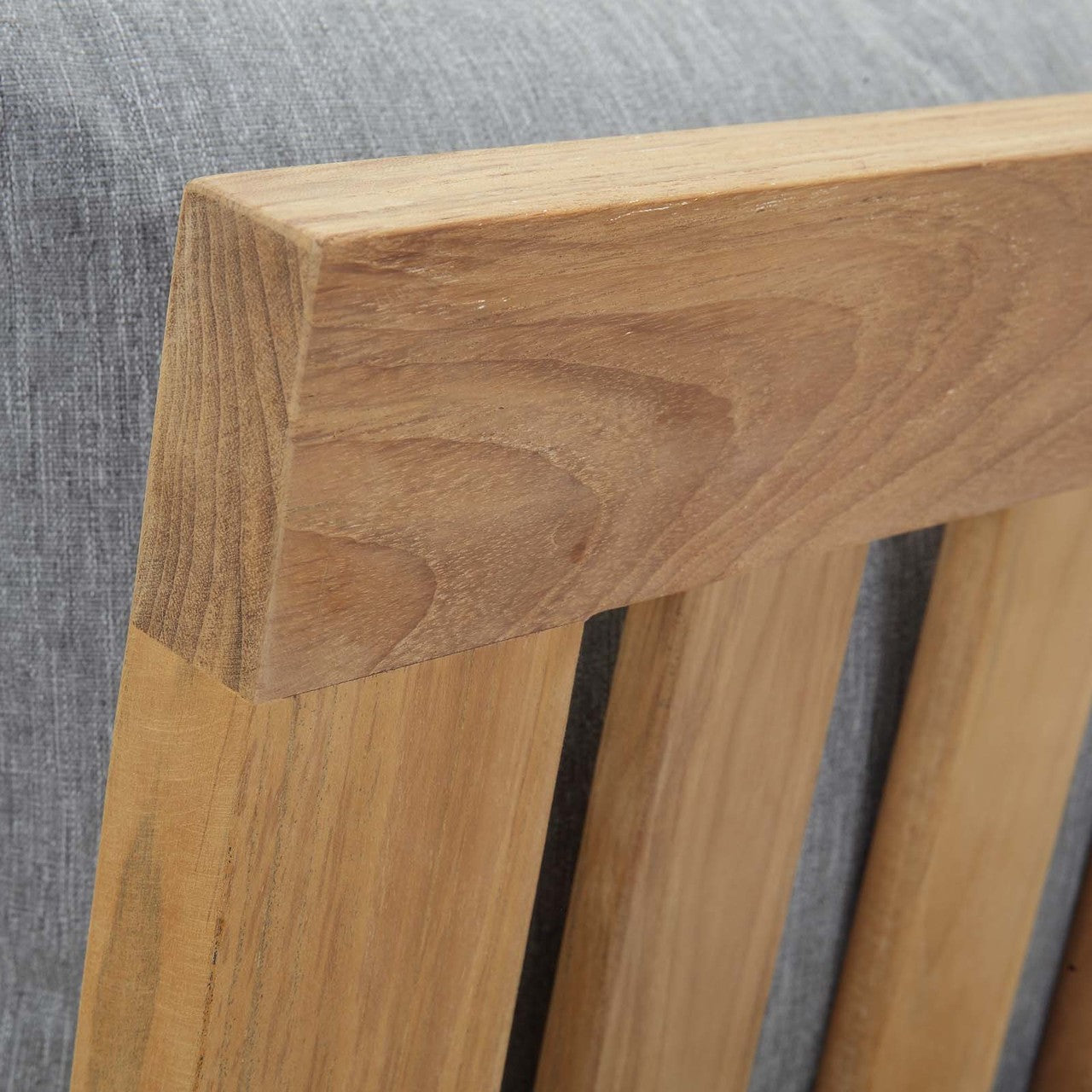 Marina Outdoor Patio Teak Left-Facing Sofa, Wood, Grey Gray Natural 13227