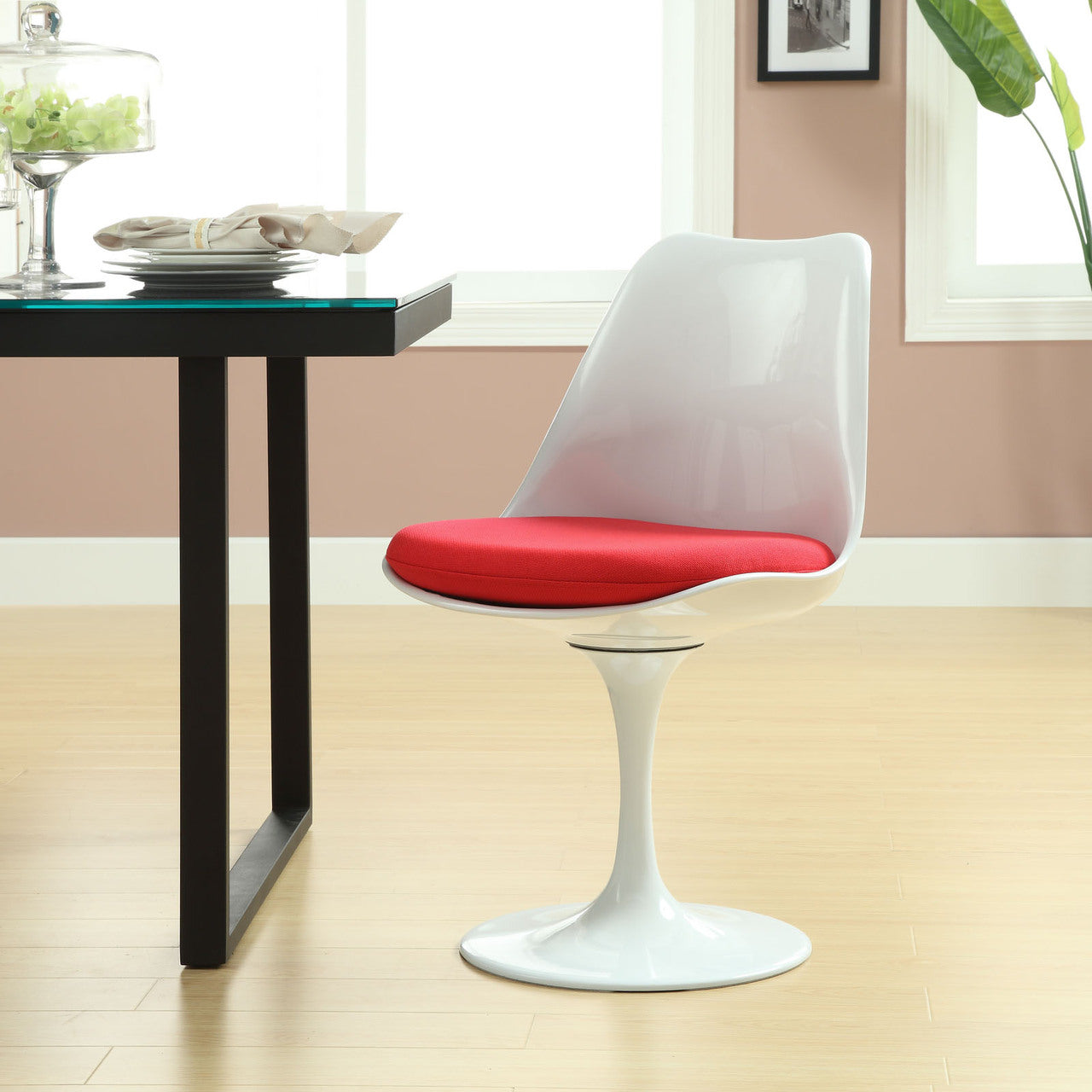 Lippa Dining Side Chair in Red