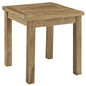 Marina Outdoor Patio Teak Side Table, Brown Wood