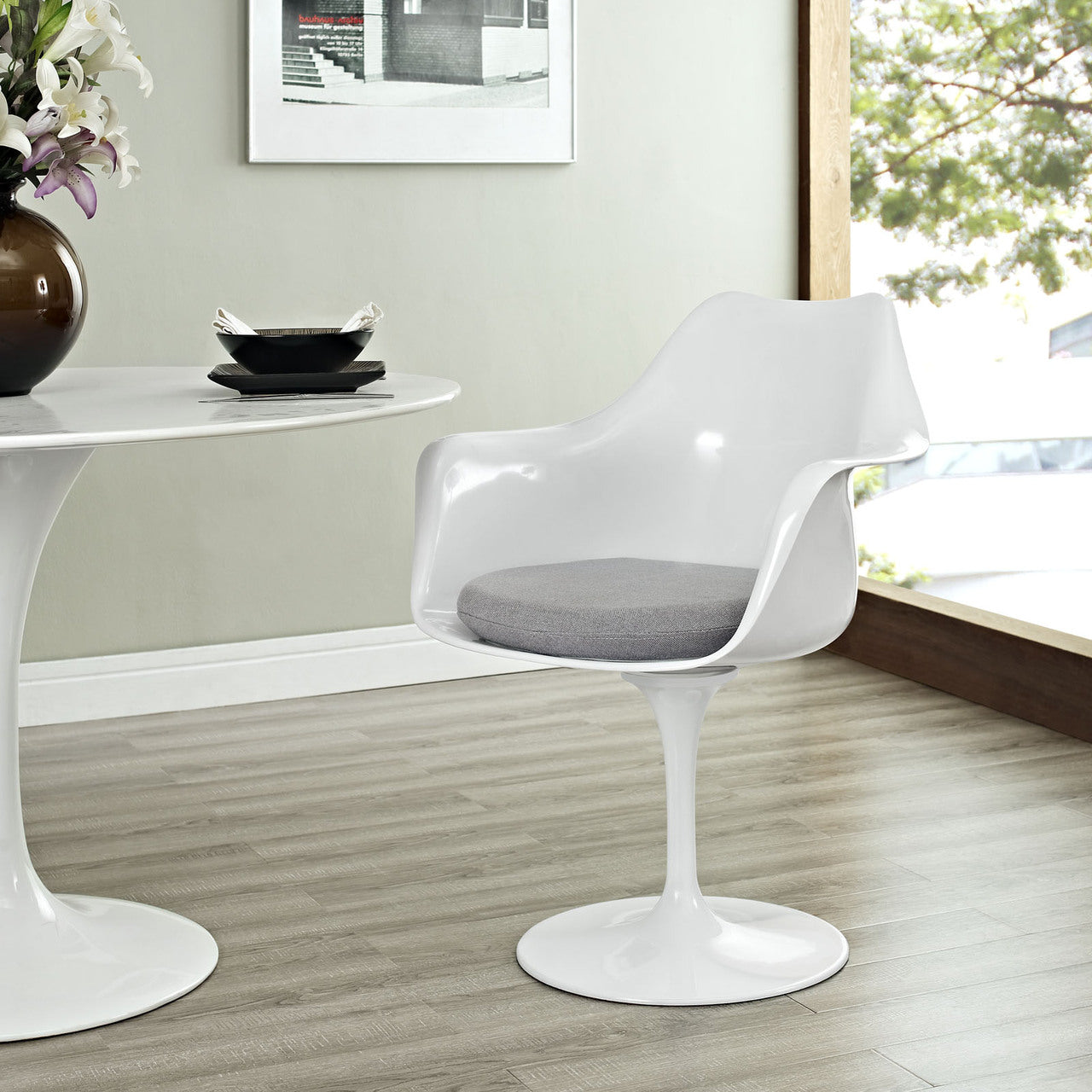 Lippa Dining Armchair in Gray