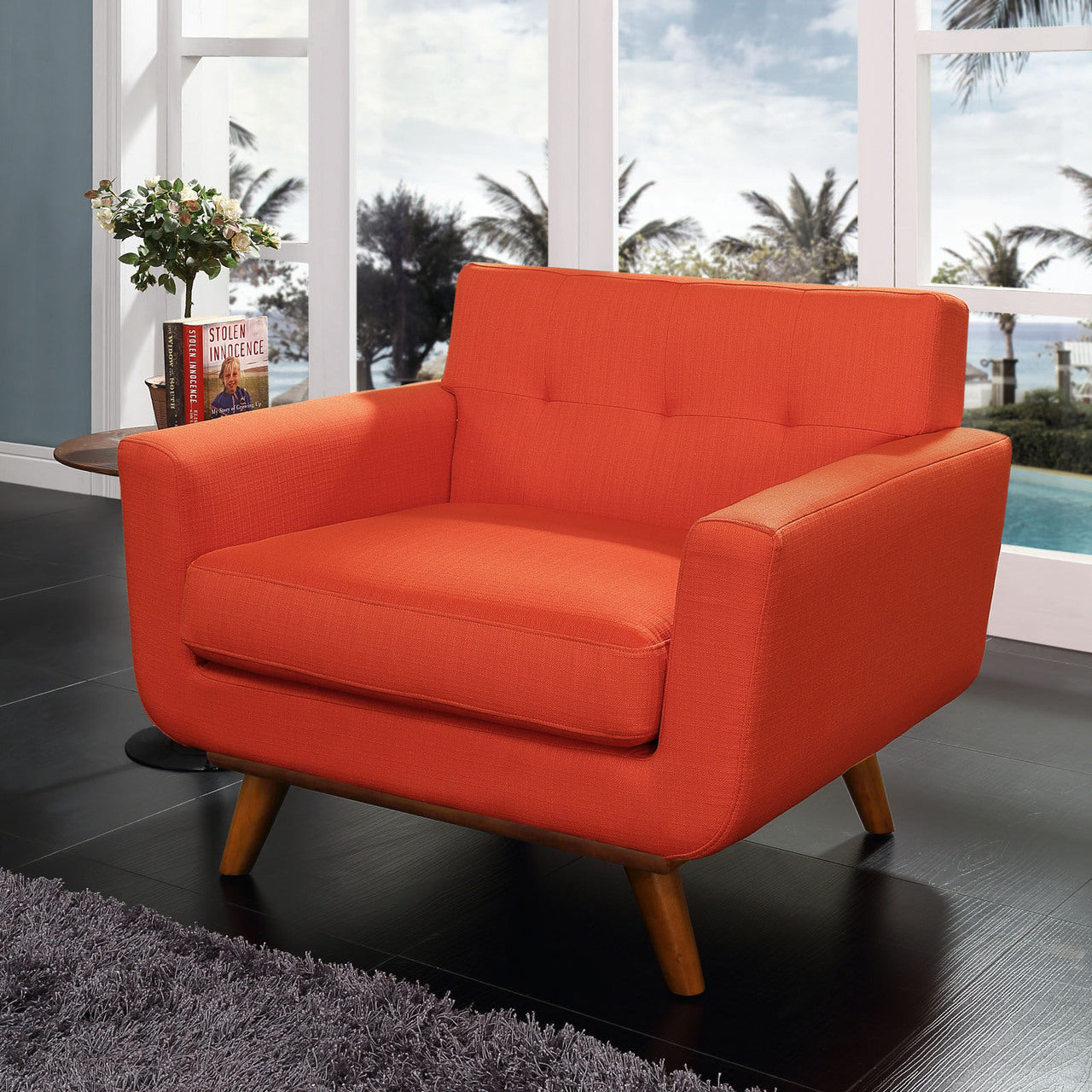 Engage Armchair in Atomic Red
