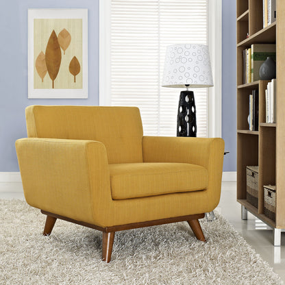 Engage Upholstered Armchair, Orange Fabric