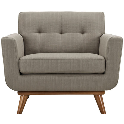 Engage Upholstered Armchair, Granite Grey Fabric
