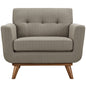 Engage Upholstered Armchair, Granite Grey Fabric
