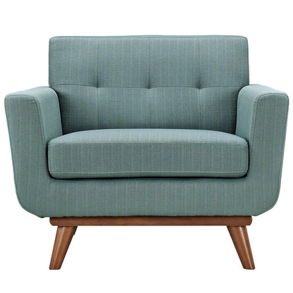 Engage Upholstered Armchair, Blue Fabric