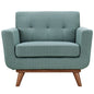 Engage Upholstered Armchair, Blue Fabric
