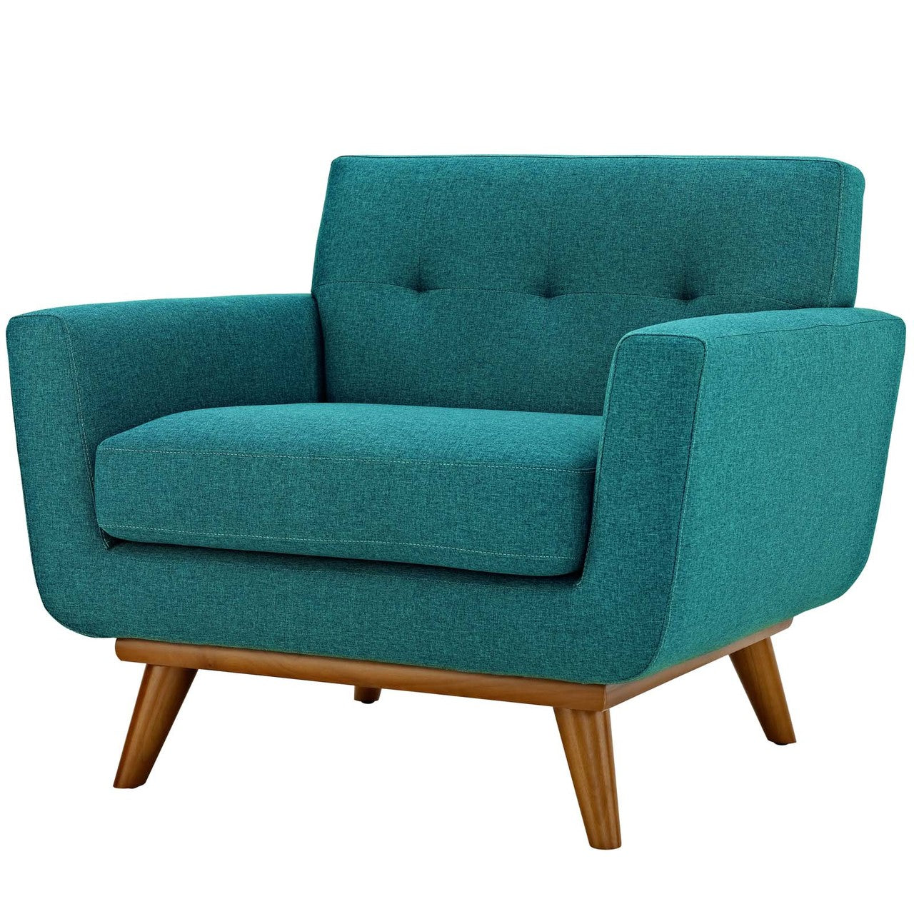 Engage Upholstered Fabric Armchair, Fabric, Aqua Blue 13236