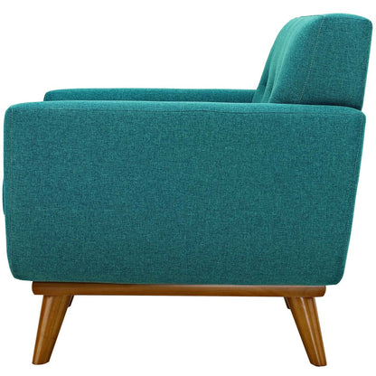 Engage Upholstered Fabric Armchair, Fabric, Aqua Blue 13236
