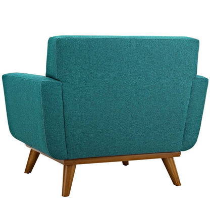 Engage Upholstered Fabric Armchair, Fabric, Aqua Blue 13236