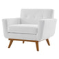 Engage Upholstered Fabric Armchair, Fabric, White, 18090