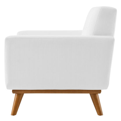 Engage Upholstered Fabric Armchair, Fabric, White, 18090