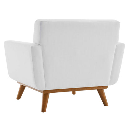 Engage Upholstered Fabric Armchair, Fabric, White, 18090