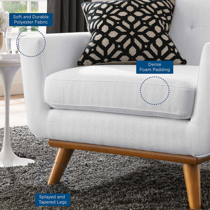 Engage Upholstered Fabric Armchair, Fabric, White, 18090
