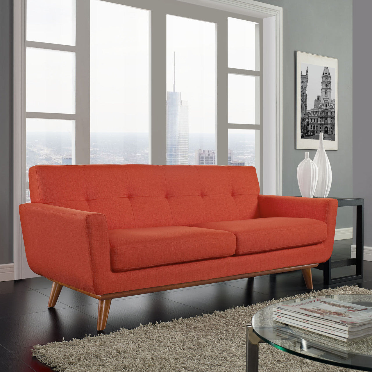 Engage Loveseat in Atomic Red