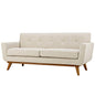 Engage Upholstered Fabric Loveseat, Fabric, Beige 13237