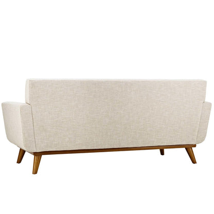 Engage Upholstered Fabric Loveseat, Fabric, Beige 13237