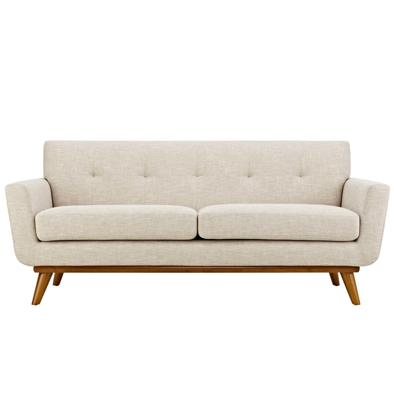 Engage Upholstered Fabric Loveseat, Fabric, Beige 13237