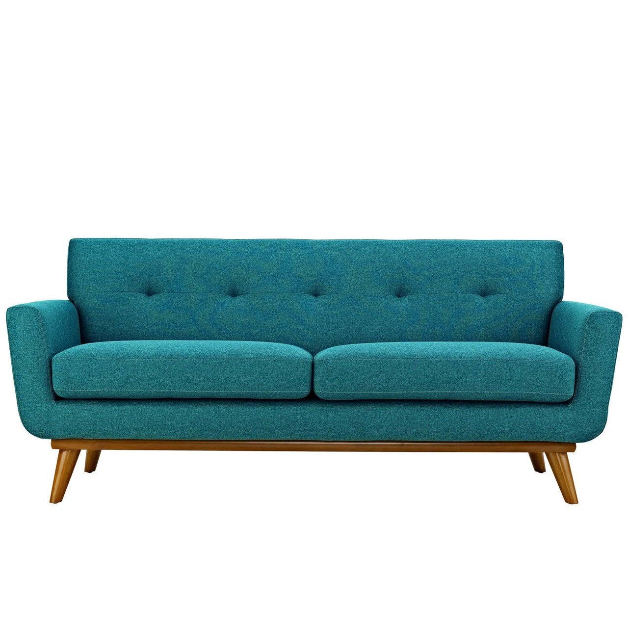 Engage Upholstered Fabric Loveseat, Fabric, Aqua Blue 13238