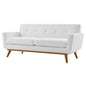 Engage Upholstered Fabric Loveseat, Fabric, White, 18091