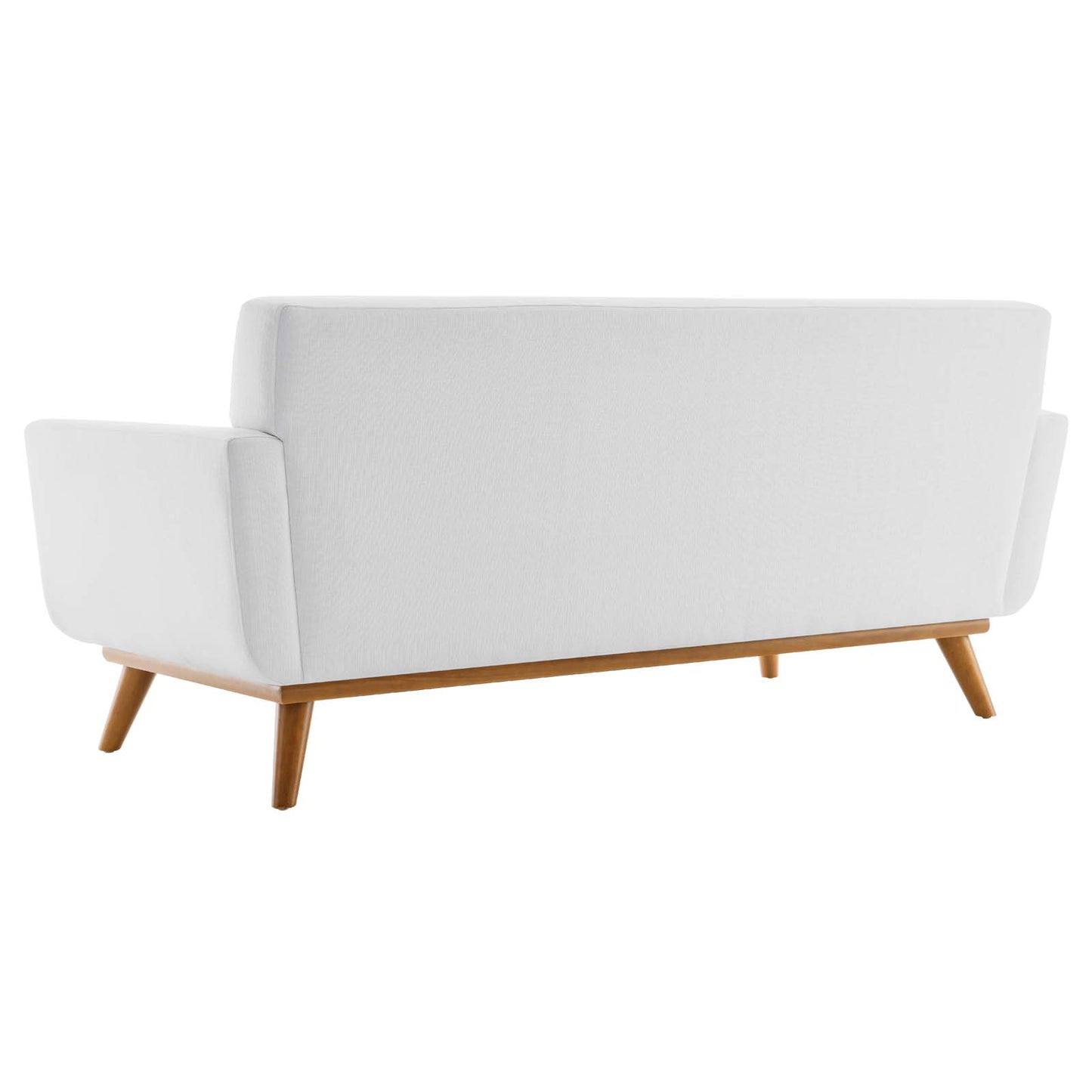 Engage Upholstered Fabric Loveseat, Fabric, White, 18091