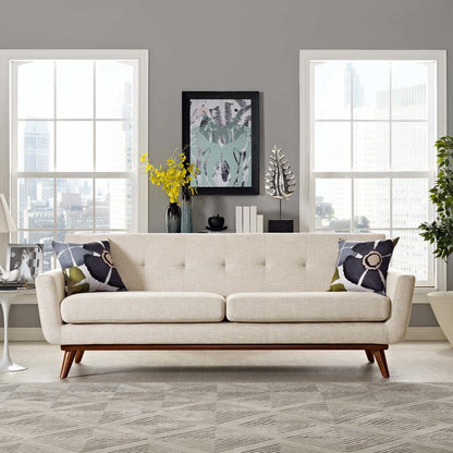 Engage Upholstered Fabric Sofa, Fabric, Beige 13239