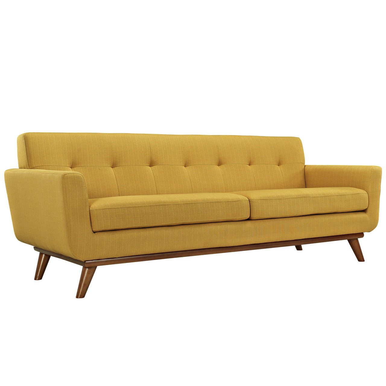 Engage Upholstered Sofa, Orange Fabric