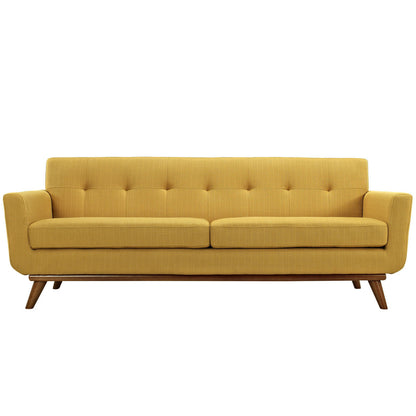 Engage Upholstered Sofa, Orange Fabric