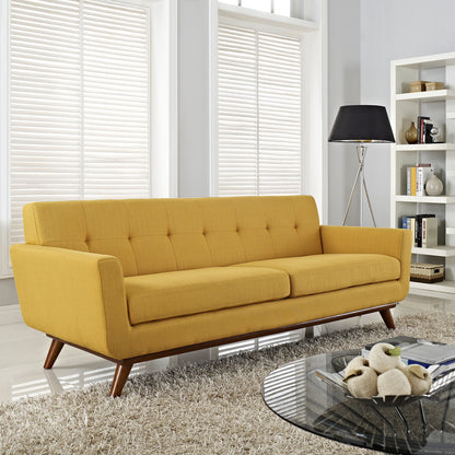 Engage Upholstered Sofa, Orange Fabric