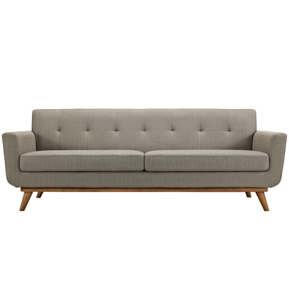 Engage Upholstered Sofa, Granite Grey Fabric