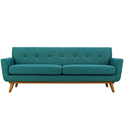 Engage Upholstered Fabric Sofa, Fabric, Aqua Blue 13240