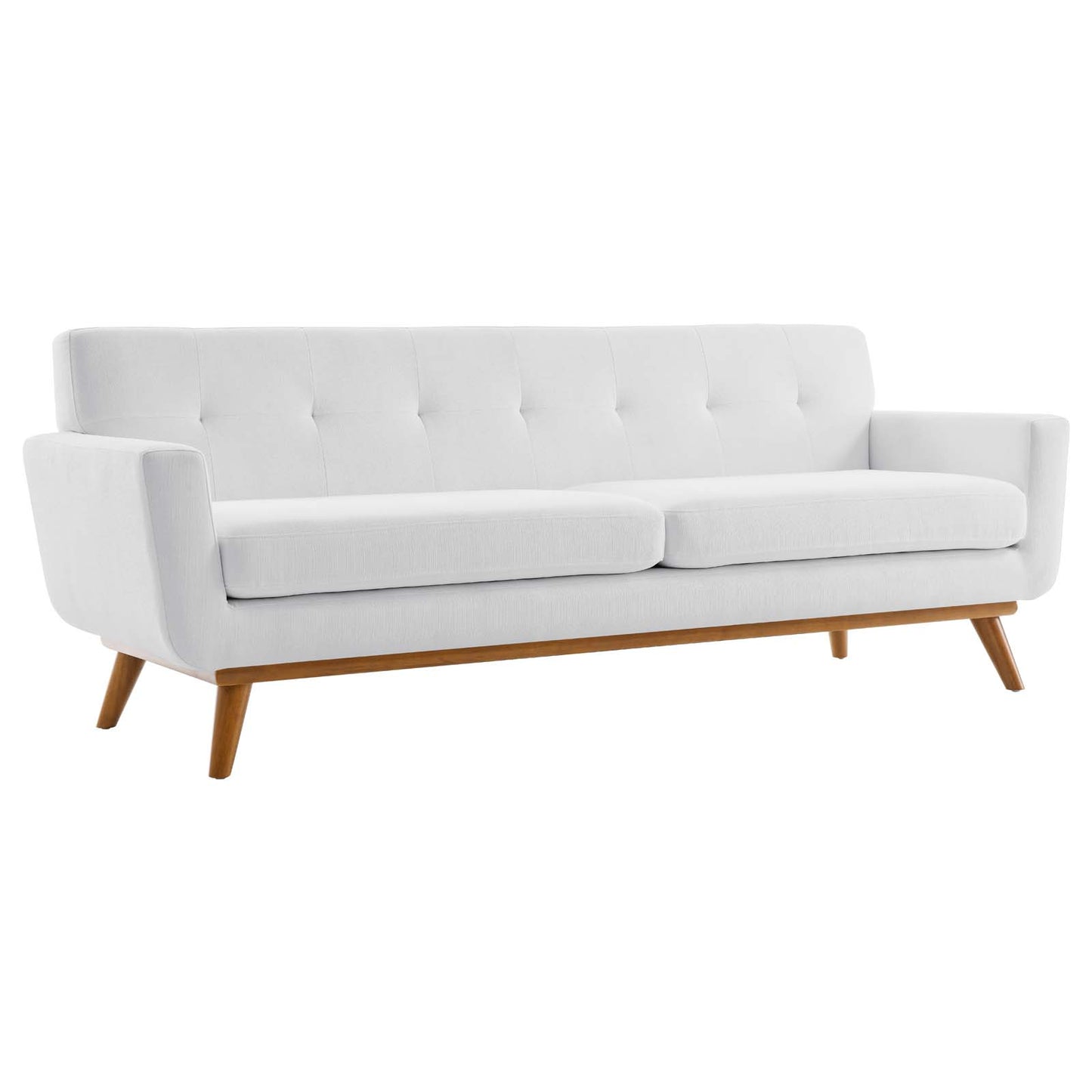 Engage Upholstered Fabric Sofa, Fabric, White, 18092