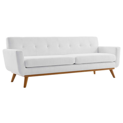 Engage Upholstered Fabric Sofa, Fabric, White, 18092