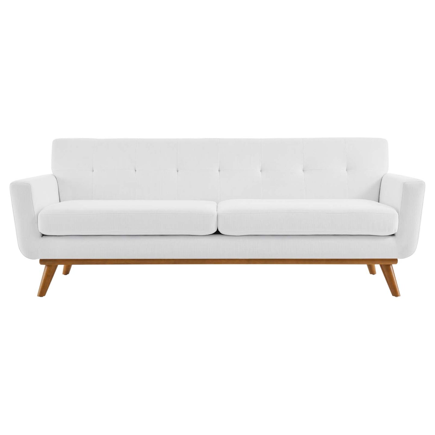 Engage Upholstered Fabric Sofa, Fabric, White, 18092