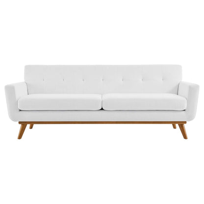 Engage Upholstered Fabric Sofa, Fabric, White, 18092