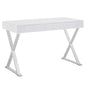 Sector Office Desk, White Wood