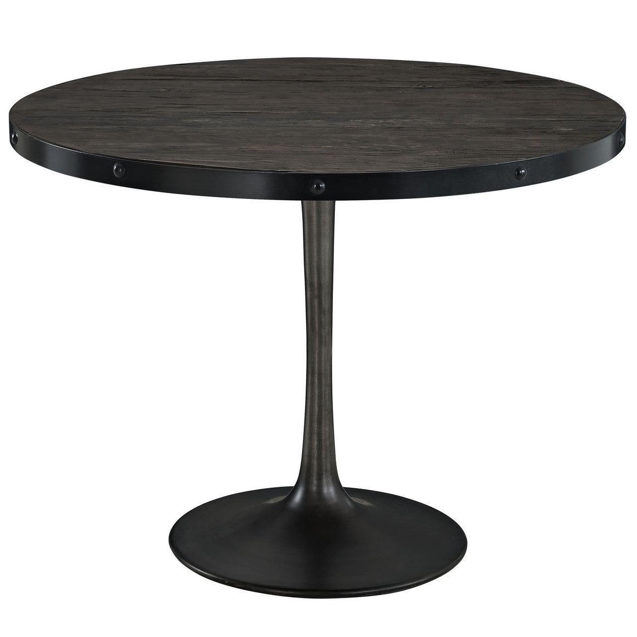 Drive Wood Top Dining Table in Black Set