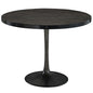 Drive Wood Top Dining Table in Black Set