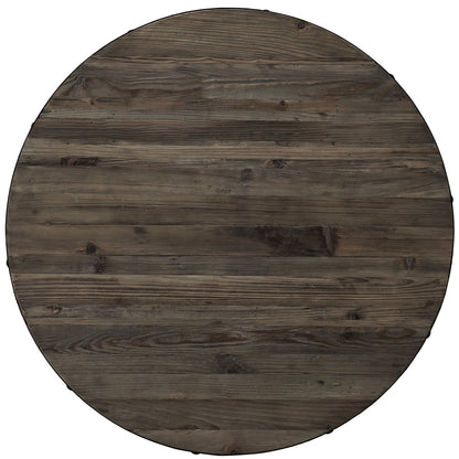Drive Wood Top Dining Table in Brown Set